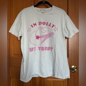 Altar'd State White Tee with Dolly Parton Print